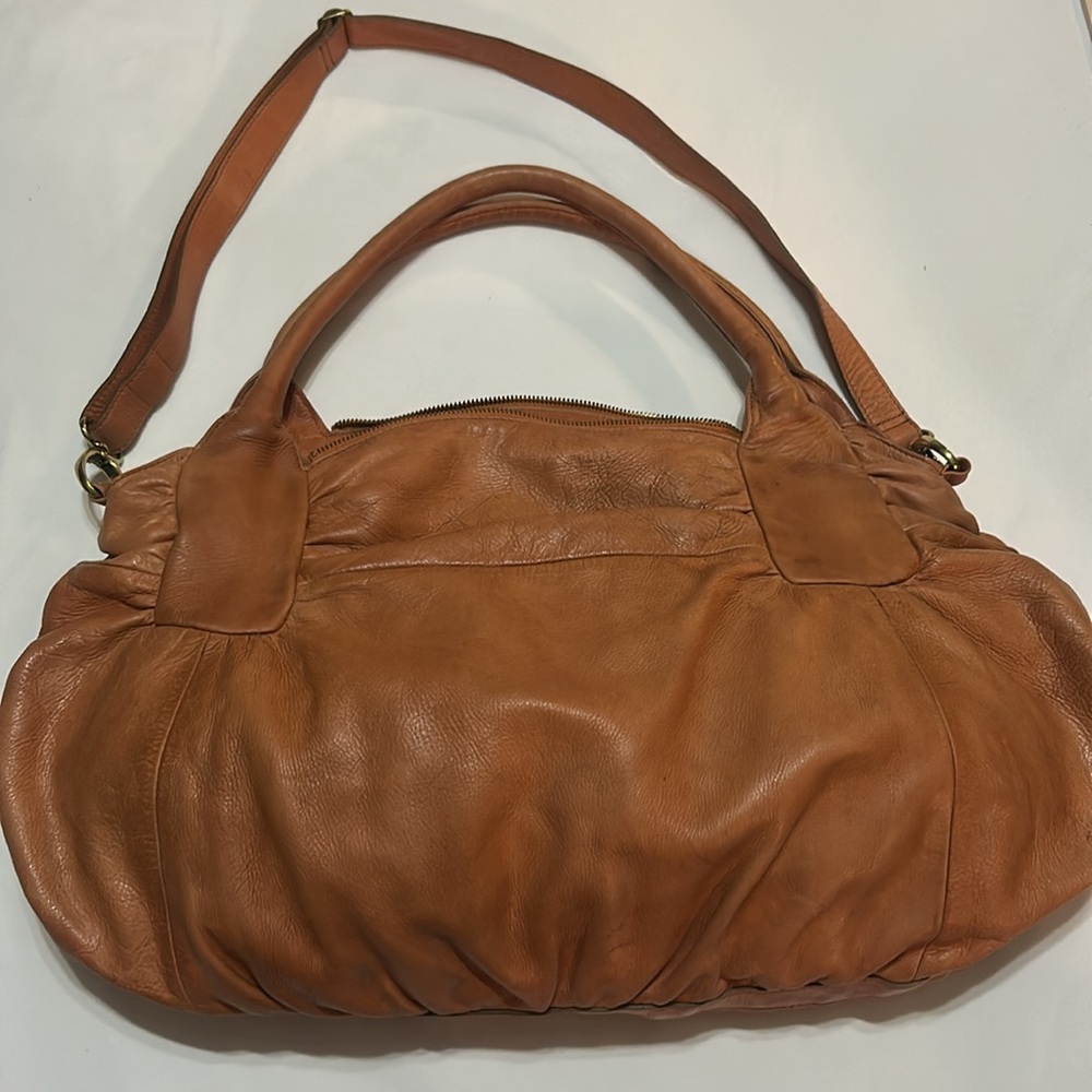 Rabeanco Large Camel Brown Hobo Bag Slouchy Casual 
Elegant Tan Leather